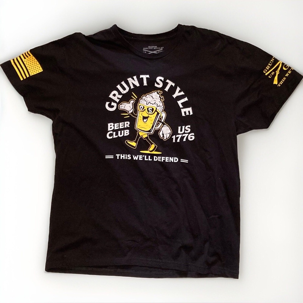 Grunt Style "Beer Club" Graphic Tee 🇺🇸 Men’s Size Large‎